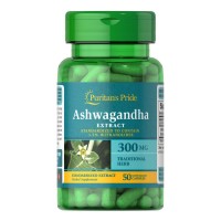 Puritan's Pride Ashwagandha Standardized Extract 300 mg, 50 капсул Puritan's Pride Ashwagandha Standardized Extract 300 mg, 50 капсул