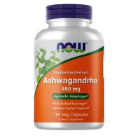 NOW Ashwagandha 450 mg, 180 вегакапсул NOW Ashwagandha 450 mg, 180 вегакапсул