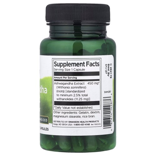 Swanson Ashwagandha Extract 450 mg, 60 капсул CN16982 Swanson Swanson Ashwagandha Extract 450 mg, 60 капсул CN16982 Swanson