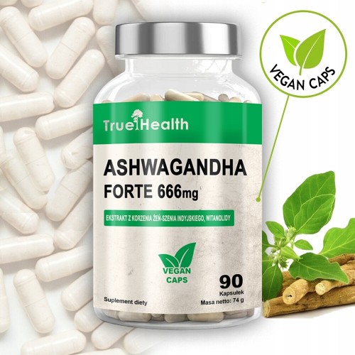 True Health Ashwagandha Forte 666 mg, 90 вегакапсул CN16608 True Health True Health Ashwagandha Forte 666 mg, 90 вегакапсул CN16608 True Health