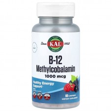 KAL B-12 Methylcobalamin 1000 mcg, 60 льодяників - Ягоди