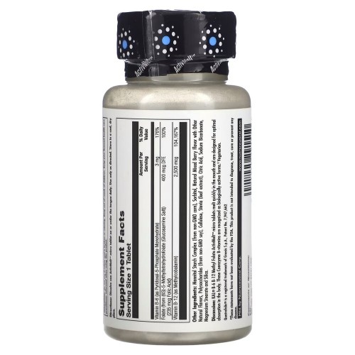 KAL B-6 B-12 Methyl Folate, 60 мікро таблеток CN16516 KAL KAL B-6 B-12 Methyl Folate, 60 мікро таблеток CN16516 KAL