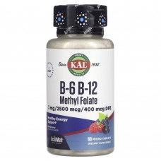 KAL B-6 B-12 Methyl Folate, 60 мікро таблеток