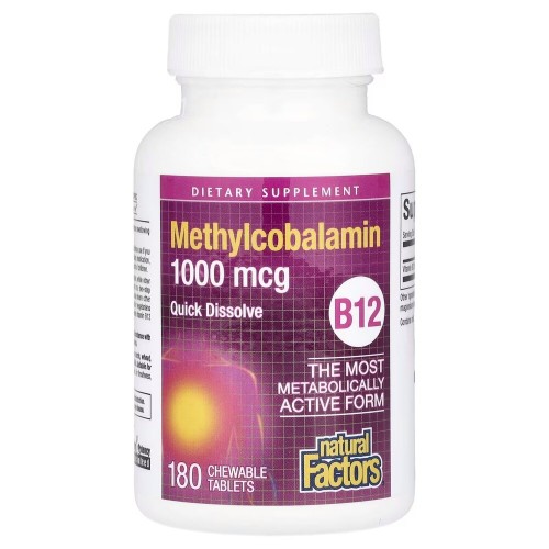 Natural Factors Methylcobalamin 1000 mcg, 180 жувальних таблеток CN16755 Natural Factors Natural Factors Methylcobalamin 1000 mcg, 180 жувальних таблеток CN16755 Natural Factors