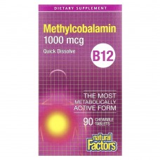Natural Factors Methylcobalamin 1000 mcg, 90 жувальних таблеток