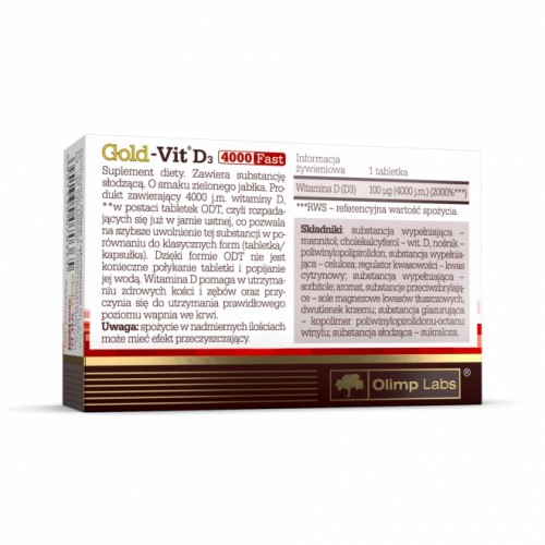 Olimp Sport Nutrition Gold-Vit D3 4000 Fast, 90 таблеток CN9631 Olimp Olimp Sport Nutrition Gold-Vit D3 4000 Fast, 90 таблеток CN9631 Olimp