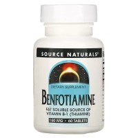 Source Naturals Benfotiamine 150 mg, 60 таблеток Source Naturals Benfotiamine 150 mg, 60 таблеток