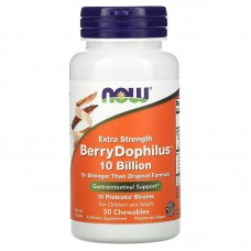NOW BerryDophilus 10 Billion, 50 жевательных таблеток - Ягоды