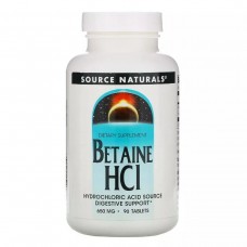 Source Naturals Betaine HCl 650 mg, 90 таблеток Source Naturals Betaine HCl 650 mg, 90 таблеток