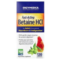 Enzymedica Betaine HCL, 120 капсул Enzymedica Betaine HCL, 120 капсул