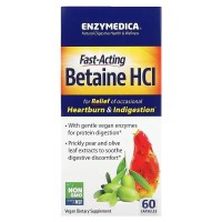 Enzymedica Betaine HCL, 60 капсул Enzymedica Betaine HCL, 60 капсул