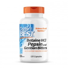 Doctor's Best Betaine HCL Pepsin & Gentian Bitters, 120 капсул Doctor's Best Betaine HCL Pepsin & Gentian Bitters, 120 капсул