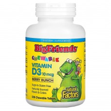 Natural Factors Big Friends Vitamin D3 400 IU, 250 жувальних таблеток