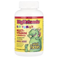 Natural Factors Big Friends Multi-Vitamin & Minerals, 60 жевательных таблеток