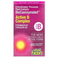 Natural Factors BioCoenzymated Active B Complex, 60 вегакапсул Natural Factors BioCoenzymated Active B Complex, 60 вегакапсул