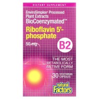 Natural Factors BioCoenzymated Riboflavin 5' Phosphate 50 mg, 30 капсул Natural Factors BioCoenzymated Riboflavin 5' Phosphate 50 mg, 30 капсул