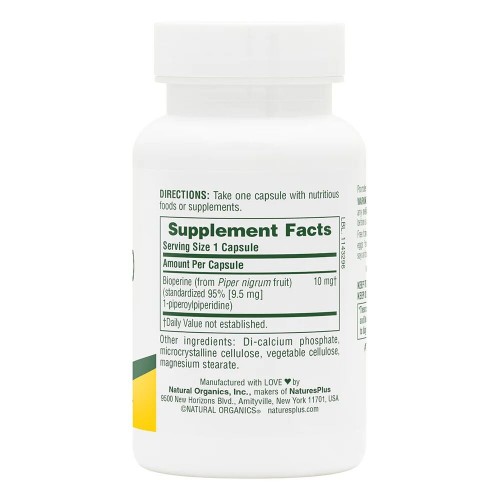 Natures Plus Bioperine 10 mg, 90 капсул CN14307 Natures Plus Natures Plus Bioperine 10 mg, 90 капсул CN14307 Natures Plus