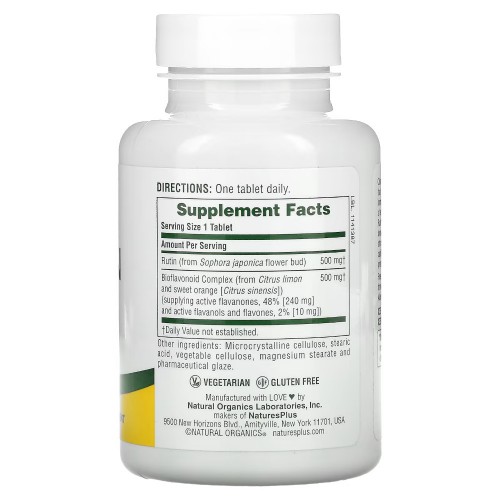Natures Plus BioRutin 1000 mg, 90 таблеток CN11683 Natures Plus Natures Plus BioRutin 1000 mg, 90 таблеток CN11683 Natures Plus
