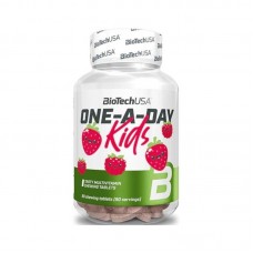 BioTech One-A-Day Kids, 90 жувальних таблеток - Полуниця-малина