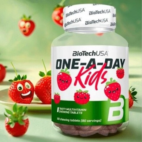 BioTech One-A-Day Kids, 90 жувальних таблеток - Полуниця-малина CN15704-1 Biotech BioTech One-A-Day Kids, 90 жувальних таблеток - Полуниця-малина CN15704-1 Biotech