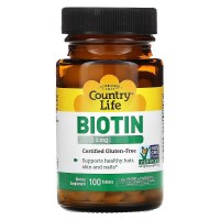 Country Life Biotin 1 mg, 100 таблеток Country Life Biotin 1 mg, 100 таблеток