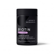 Sports Research Biotin 10000 mcg Max Stregth, 120 капсул Sports Research Biotin 10000 mcg Max Stregth, 120 капсул