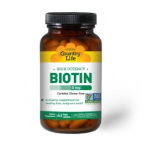 Country Life High Potency Biotin 5 mg, 60 капсул Country Life High Potency Biotin 5 mg, 60 капсул