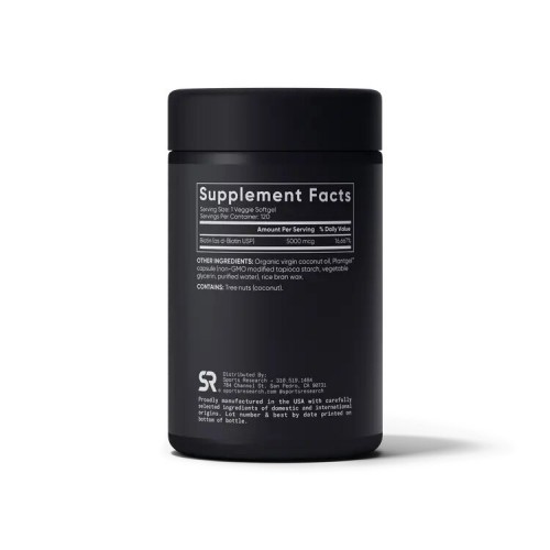 Sports Research Biotin 5000 mcg Extra Stregth, 120 капсул CN16643 Sports Research Sports Research Biotin 5000 mcg Extra Stregth, 120 капсул CN16643 Sports Research