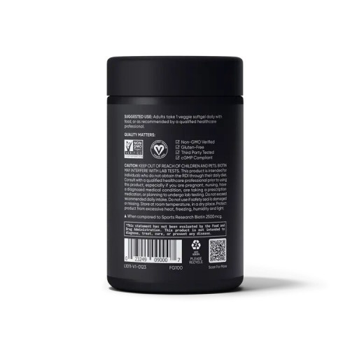 Sports Research Biotin 5000 mcg Extra Stregth, 120 капсул CN16643 Sports Research Sports Research Biotin 5000 mcg Extra Stregth, 120 капсул CN16643 Sports Research