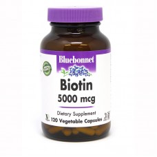 Bluebonnet Nutrition Biotin 5000 mg, 120 вегакапсул Bluebonnet Nutrition Biotin 5000 mg, 120 вегакапсул