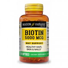 Mason Natural Biotin 5000 mcg, 60 капсул Mason Natural Biotin 5000 mcg, 60 капсул