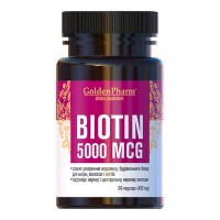 Golden Pharm Biotin 5000 mcg, 60 вегакапсул