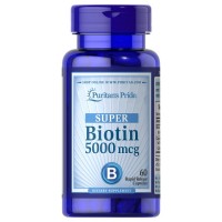 Puritan's Pride Biotin 5000 mcg, 60 капсул Puritan's Pride Biotin 5000 mcg, 60 капсул