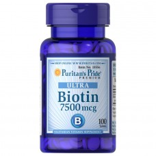 Puritan's Pride Biotin 7500 mcg Ultra, 100 таблеток Puritan's Pride Biotin 7500 mcg Ultra, 100 таблеток