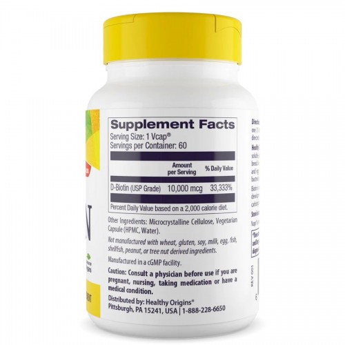 Healthy Origins Biotin 10000 mcg Ultra Potency, 150 вегакапсул CN13692 Healthy Origins Healthy Origins Biotin 10000 mcg Ultra Potency, 150 вегакапсул CN13692 Healthy Origins