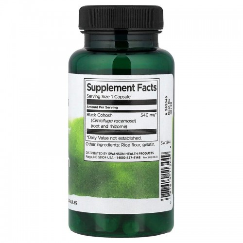 Swanson Black Cohosh 540 mg Full Spectrum, 60 капсул CN20221-1 Swanson Swanson Black Cohosh 540 mg Full Spectrum, 60 капсул CN20221-1 Swanson