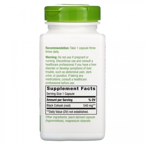 Nature's Way Black Cohosh Root 540 mg, 180 вегакапсул CN10699 Nature's Way Nature's Way Black Cohosh Root 540 mg, 180 вегакапсул CN10699 Nature's Way