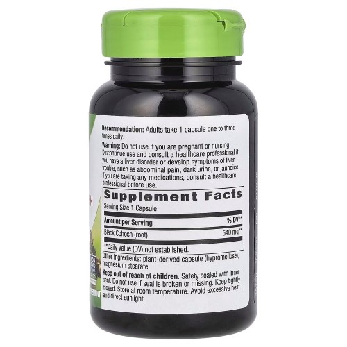 Nature's Way Black Cohosh Root 540 mg, 100 вегакапсул CN10698 Nature's Way Nature's Way Black Cohosh Root 540 mg, 100 вегакапсул CN10698 Nature's Way