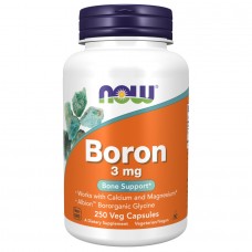 NOW Boron 3 mg, 250 капсул NOW Boron 3 mg, 250 капсул