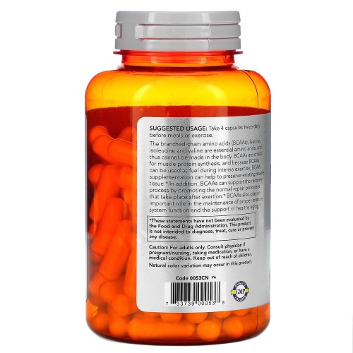 NOW NOW Branched Chain Amino Acids, 120 капсул CN703 NOW NOW Branched Chain Amino Acids, 120 капсул CN703