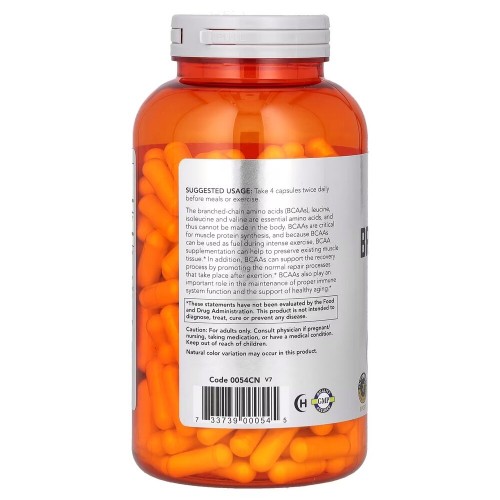NOW NOW Branched Chain Amino Acids, 240 капсул CN704 NOW NOW Branched Chain Amino Acids, 240 капсул CN704