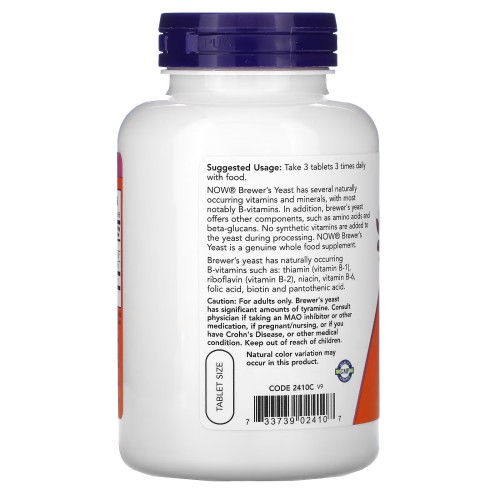 NOW Brewer's Yeast, 200 таблеток CN4290 NOW NOW Brewer's Yeast, 200 таблеток CN4290 NOW