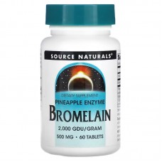 Source Naturals Bromelain 2000 GDU/g 500 mg, 60 таблеток Source Naturals Bromelain 2000 GDU/g 500 mg, 60 таблеток