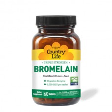 Country Life Bromelain 500 mg Triple Strength, 60 таблеток Country Life Bromelain 500 mg Triple Strength, 60 таблеток