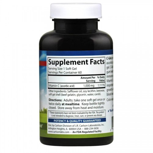 Carlson Labs C-Gels, 60 капсул CN6383 Carlson Labs Carlson Labs C-Gels, 60 капсул CN6383 Carlson Labs