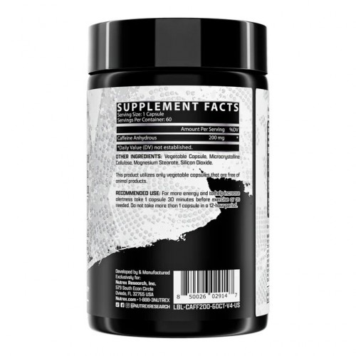 Nutrex Research Caffeine 200, 60 капсул CN13616 Nutrex Research Nutrex Research Caffeine 200, 60 капсул CN13616 Nutrex Research