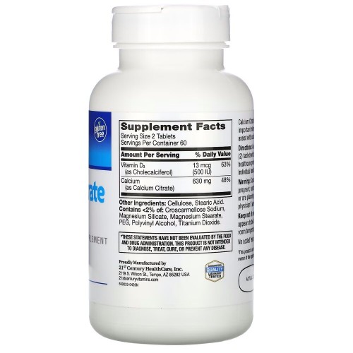 21st Century 21st Century Calcium Citrate +D3 Maximum, 120 таблеток CN4943 21st Century 21st Century Calcium Citrate +D3 Maximum, 120 таблеток CN4943