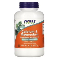 NOW Calcium & Magnesium Citrate Powder with D3, 227 грам NOW Calcium & Magnesium Citrate Powder with D3, 227 грам