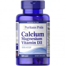 Puritan's Pride Calcium Magnesium Vitamin D3, 120 каплет Puritan's Pride Calcium Magnesium Vitamin D3, 120 каплет