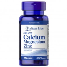 Puritan's Pride Calcium Magnesium Zinc, 100 капсул Puritan's Pride Calcium Magnesium Zinc, 100 капсул
